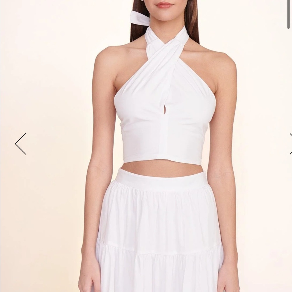 SMOCKED KAI TOP WHITE